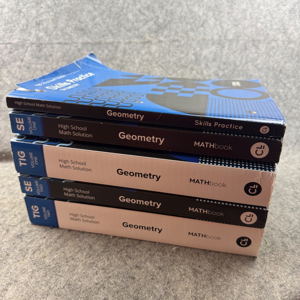Carnegie Learning Geometry MATHbook Student & Teacher Edition Set 5 Books Lot